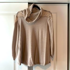 Cowl neck sweater, size Large